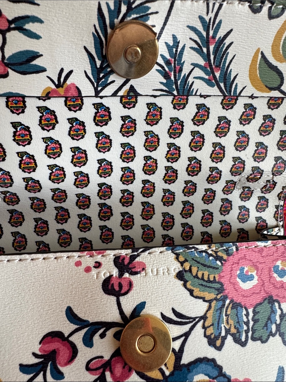 Tory Burch White Floral Mini Satchel with Dustbag - Picture 7 of 9